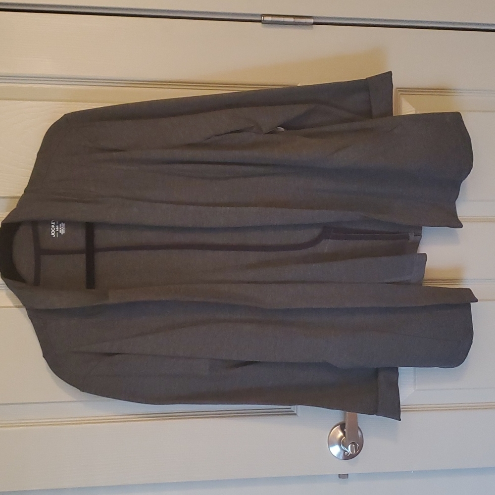 Jockey blazer/jacket size large in charcoal gray. New with tags!